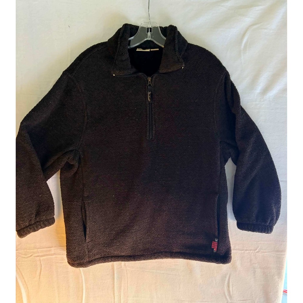 Woolrich Polartec Fleece Quarter Zip Pullover Brown Women's Large 26-05-26